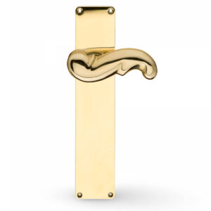 Türdrücker aus Messing, Innentüren, WEINGARDEN 84 auf ESKAN 45 Schild